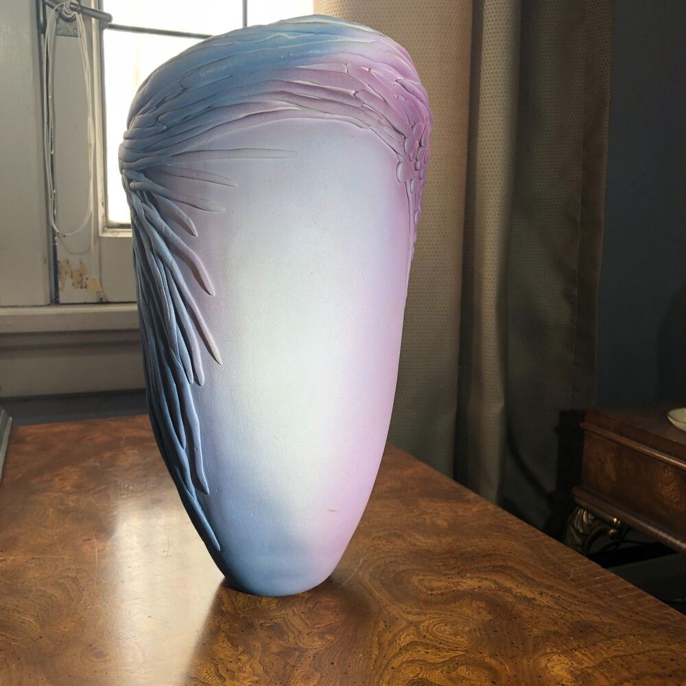 Vintage 80s/90s 13” Sculptural Vase - Handcrafted Pastel Abstract Pottery Unique - Picture 3 of 5